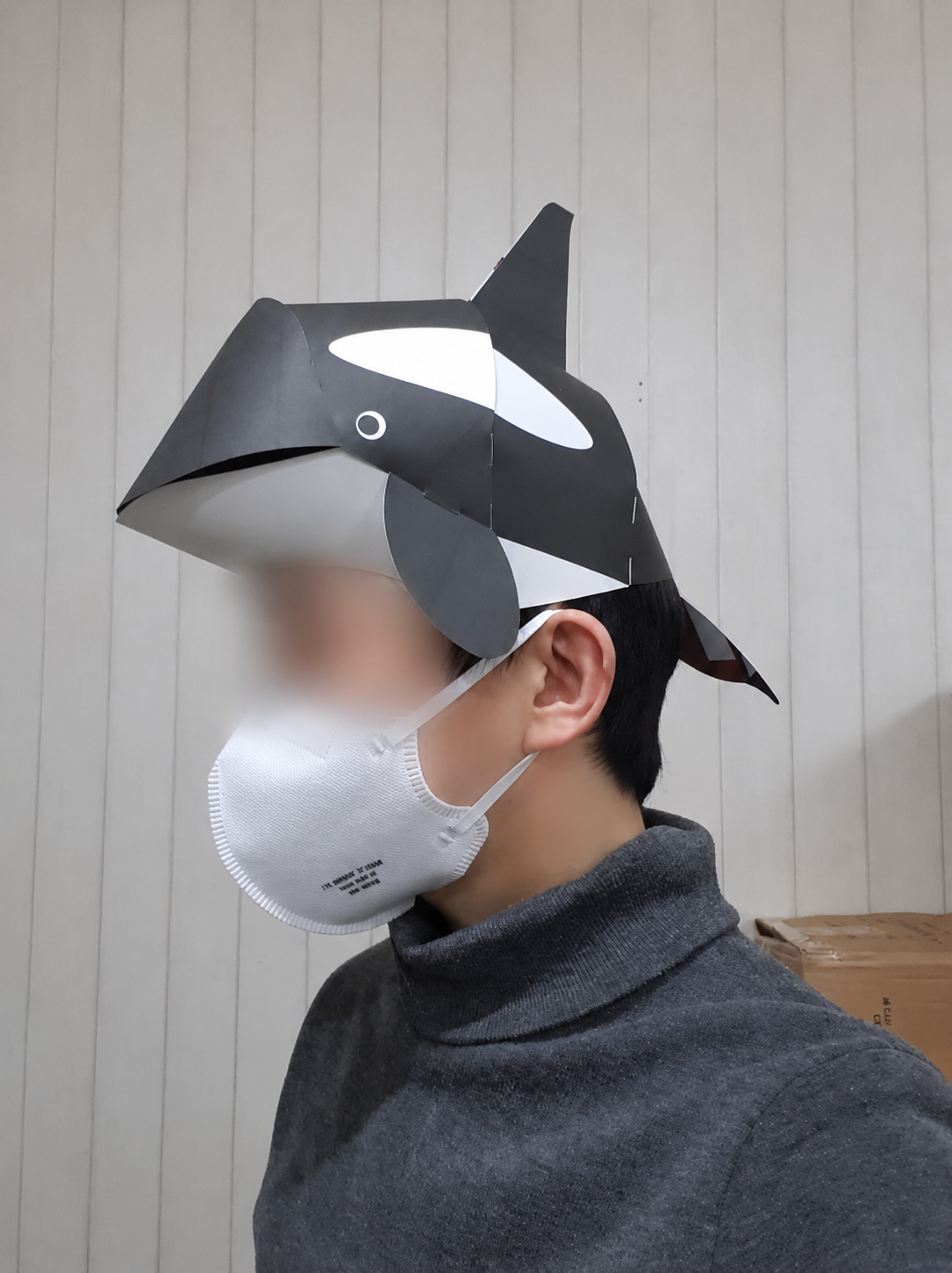울산 남구청 - 범고래 모자 · 자체 제작 · 모자/마스크 · 어린이 체험존 · 캠페인 굿즈 · 디테일 컷